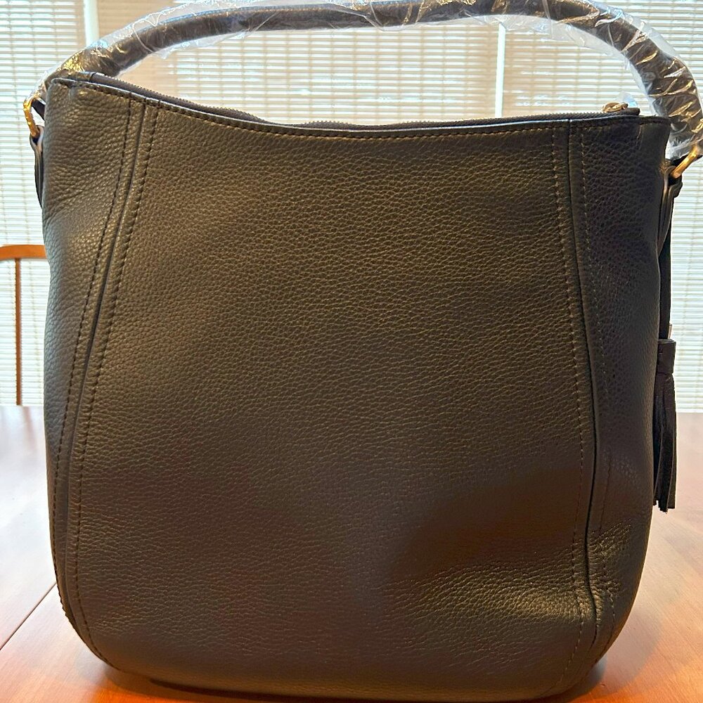 J.Crew NWT Peyton Tall Hobo Handbag Black